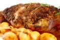 Lombo de borrego assado no forno